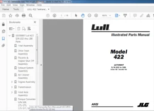 JLG LULL 422 Telehandler Parts Manual - PDF DOWNLOAD