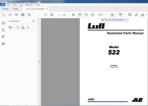 LULL 522 TELEHANDLER PARTS MANUAL - PDF DOWNLOAD