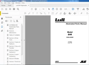 Lull 644 Highlander Telehandler Parts Manual - PDF DOWNLOAD