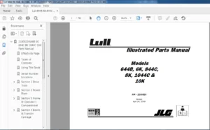 Lull 644B 6K 844C 8k 1044C & 10K Illustrated Parts Manual - PDF DOWNLOAD