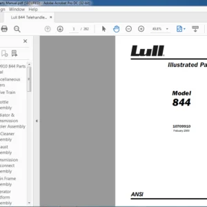 Lull 844 Telehandler Parts Manual - PDF DOWNLOAD