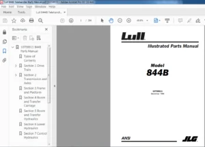 Lull 844B Telehandler Parts Manual - PDF DOWNLOAD