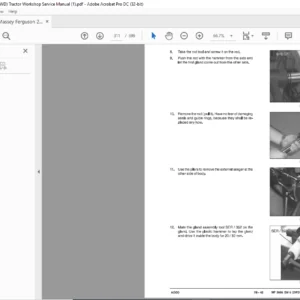 Massey Ferguson 2625 (2WD 4WD) Tractor Workshop Service Manual - PDF DOWNLOAD