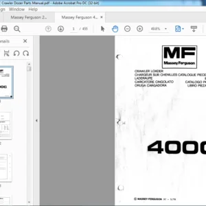 Massey Ferguson 400C Crawler Dozer Parts Manual - PDF DOWNLOAD
