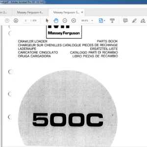 Massey Ferguson 500C Crawler Dozer Parts Manual - PDF DOWNLOAD