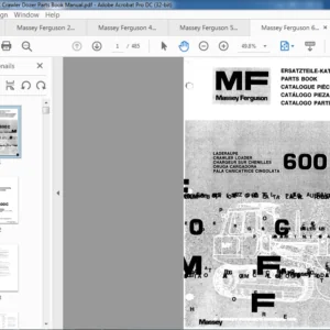 Massey Ferguson 600C Crawler Dozer Parts Book Manual - PDF DOWNLOAD