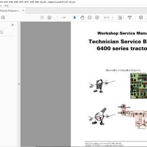 Massey Ferguson 6400 Series Tractors Technician Service Book Service Manual - PDF DOWNLOAD