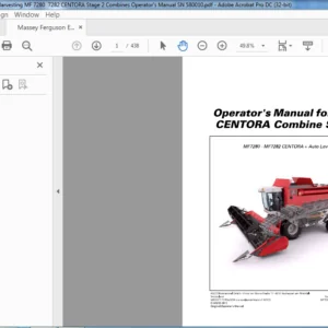 Massey Ferguson 7280 Centora Combine Series Operator Manual - PDF DOWNLOAD