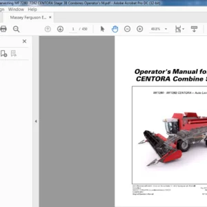 Massey Ferguson 7280 Centora Combine Series Operator's Manual - PDF DOWNLOAD