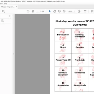 Massey Ferguson 8200 Series Tractors Service Manual - PDF DOWNLOAD