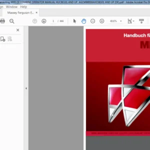Massey Ferguson 9005 Mahdrescher Serie 9895 CE Handbuch fur den Fahrer - PDF DOWNLOAD