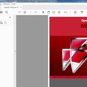 Massey Ferguson 9005 Series Combine 9895 Operator Manual - PDF DOWNLOAD