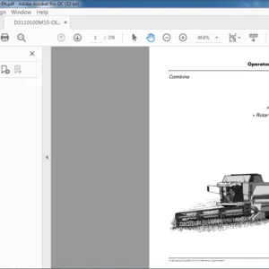 Massey Ferguson EU Harvesting Cerea 7274 Cerea 7278 Combine Operator's Manual - PDF DOWNLOAD