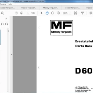 Massey Ferguson D600C Crawler Dozer Parts Book Manual - PDF DOWNLOAD