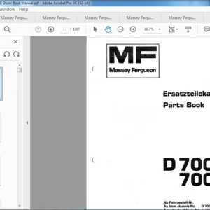 Massey Ferguson D700C 700C Dozer Book Manual - PDF DOWNLOAD