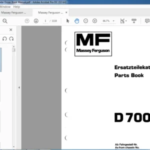Massey Ferguson D700C Crawler Dozer Book Manual - PDF DOWNLOAD