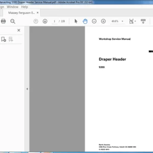 Massey Ferguson EU Harvesting 5300 Draper Header Service Manual - PDF DOWNLOAD