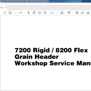 Massey Ferguson EU Harvesting 7200 Rigid 8200 Flex Grain Header Service Manual - PDF DOWNLOAD