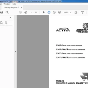 Massey Ferguson EU Harvesting 7345 S 7345 S MCS 7347 S 7347 S MCS Operator Manual - PDF DOWNLOAD