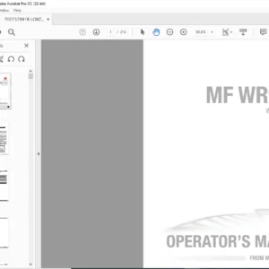 Massey Ferguson EU Harvesting MF WR9725 Windrower Tractor Operator's Manual - PDF DOWNLOAD