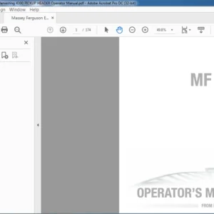 Massey Ferguson EU Harvesting MF4300 Pickup Header Operator's Manual - PDF DOWNLOAD
