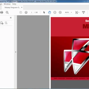 Massey Ferguson EU Harvesting MF5200 Draper Header Service Manual - PDF DOWNLOAD