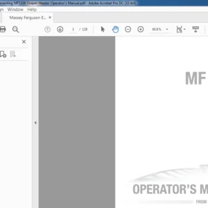 Massey Ferguson EU Harvesting MF5300 Draper Header Operator's Manual - PDF DOWNLOAD