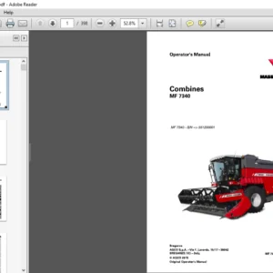 Massey Ferguson EU Harvesting MF7340 Combine Operator's Manual - PDF DOWNLOAD