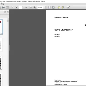 Massey Ferguson EU Seeding 9800 VE Planter 9816VE 9824VE Operator Manual - PDF DOWNLOAD
