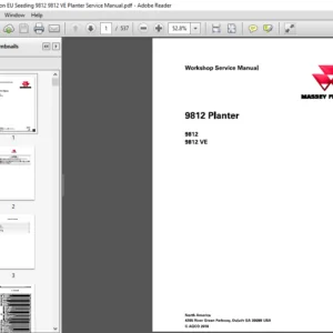 Massey Ferguson EU Seeding 9812 9812 VE Planter Service Manual - PDF DOWNLOAD