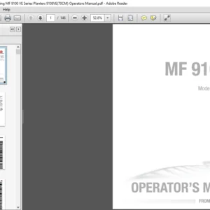 Massey Ferguson EU Seeding MF 9100 VE Series Planters 9108VE(70CM) Operators Manual - PDF DOWNLOAD