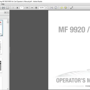 Massey Ferguson EU Seeding MF 9920 9930 Air Cart Operator's Manual - PDF DOWNLOAD