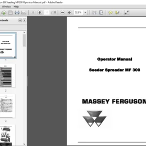 Massey Ferguson EU Seeding MF300 Operator Manual - PDF DOWNLOAD