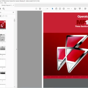 Massey Ferguson EU Tillage 1435 Three Section Tandem Disc Operator Manual - PDF DOWNLOAD