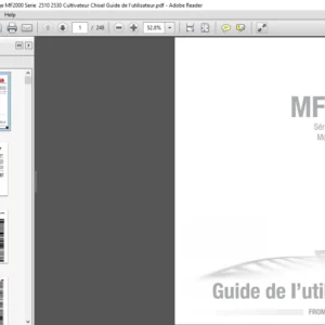 Massey Ferguson EU Tillage MF2000 Serie  2510 2530 Cultivateur Chisel Guide de l’utilisateur - PDF DOWNLOAD