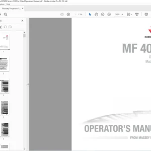 Massey Ferguson EU Tillage MF4000 Series 4530 Disc Chisel Operator's Manual - PDF DOWNLOAD