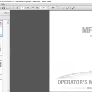 Massey Ferguson EU Tillage MF5000 Series 5035 Field Cultivator Operator's Manual - PDF DOWNLOAD