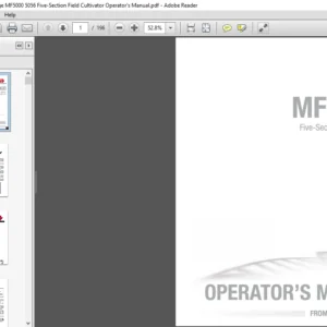 Massey Ferguson EU Tillage MF5000 Series 5056 Five-Section Field Cultivator Operator's Manual - PDF DOWNLOAD