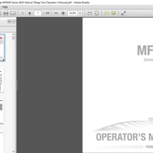 Massey Ferguson EU Tillage MF6000 Series 6630 Vertical Tillage Tool Operator's Manual - PDF DOWNLOAD