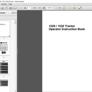 Massey Ferguson EU Tractor 1529 1532 Operator Instruction Manual - PDF DOWNLOAD