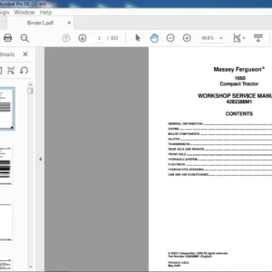 Massey Ferguson EU Tractor 1660 Service Manual - PDF DOWNLOAD