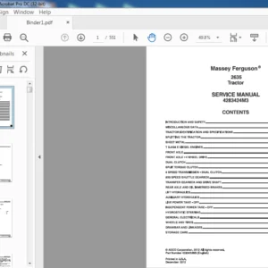 Massey Ferguson EU Tractor 2635 Workshop Service Manual  - PDF DOWNLOAD