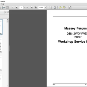 Massey Ferguson EU Tractor 268 (2WD 4WD) Tractor Service Manual - PDF DOWNLOAD