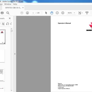 Massey Ferguson EU Tractor 4707 4708 4709 Tier 3 Operator's Manual - PDF DOWNLOAD