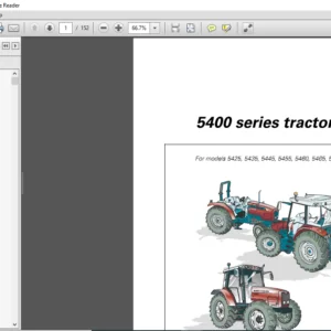 Massey Ferguson EU Tractor 5400 Series 5425 5435 5445 5455 5460 5465 5470 Operators Instruction Manual