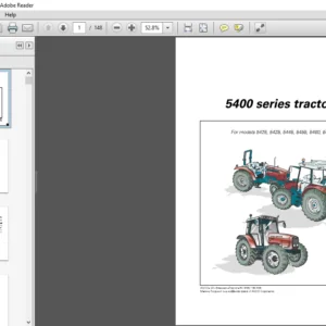 Massey Ferguson EU Tractor 5400 Series 5425 5435 5445 5455 5460 5465 Operator Instruction Manual - PDF DOWNLOAD