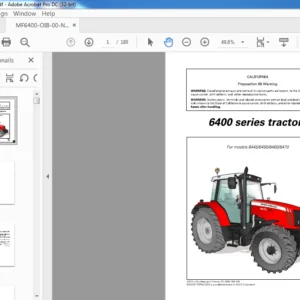 Massey Ferguson EU Tractor 6400 Series 6445 6455 6460 6470 Operators Manual - PDF DOWNLOAD