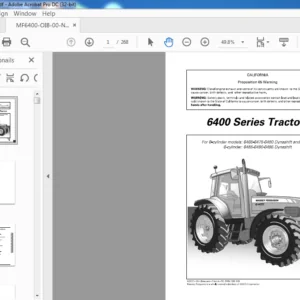 Massey Ferguson EU Tractor 6400 Series 6465 6475 6480 6485 Tier 2 Dynashift Dyna-6 Operator Manual