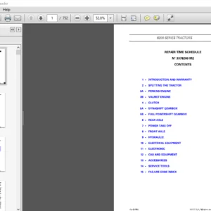 Massey Ferguson EU Tractor 8200 Series Repair Time Schedule Manual - PDF DOWNLOAD