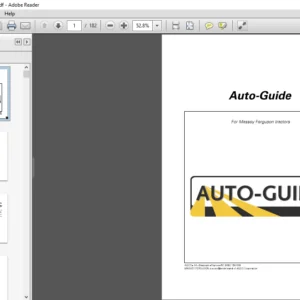 Massey Ferguson EU Tractor AUTO-GUIDE Operator Instruction Manual - PDF DOWNLOAD